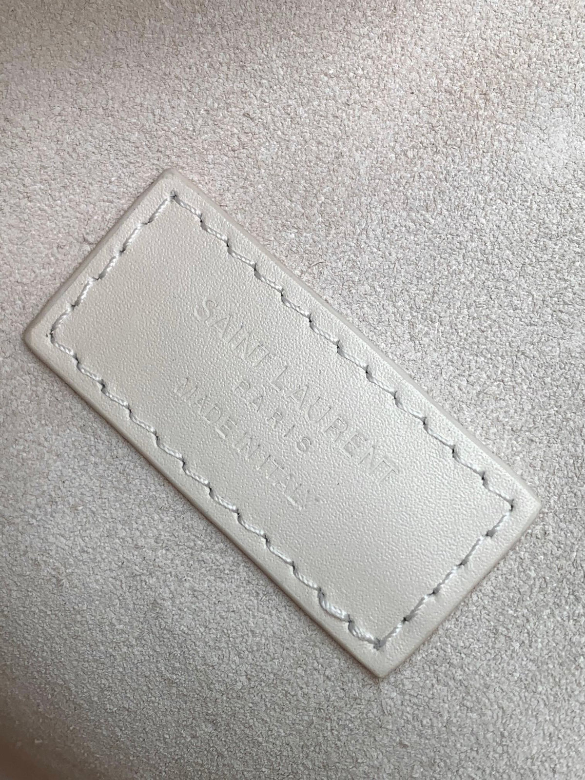 Saint Laurent Toy North/South Shopping Bag in White Leather