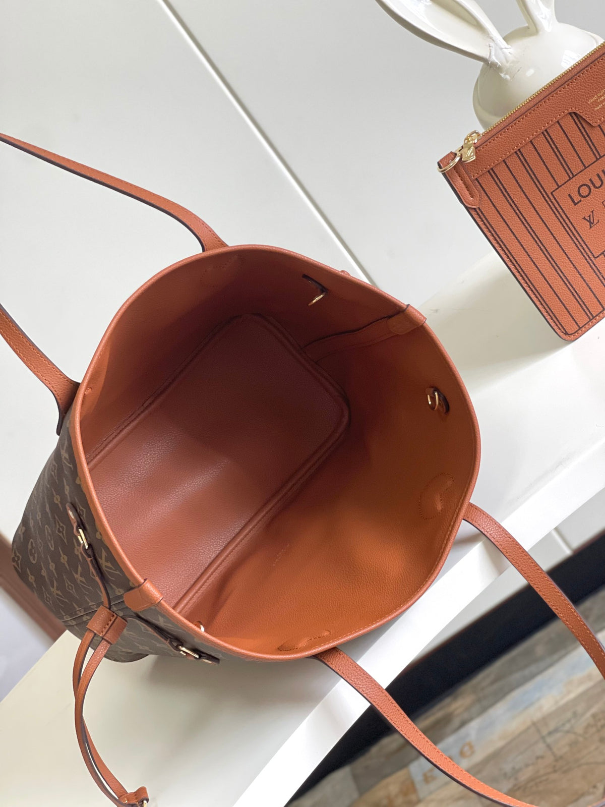 Saint Laurent Shopping Leather Tote Bag - Tan Brown