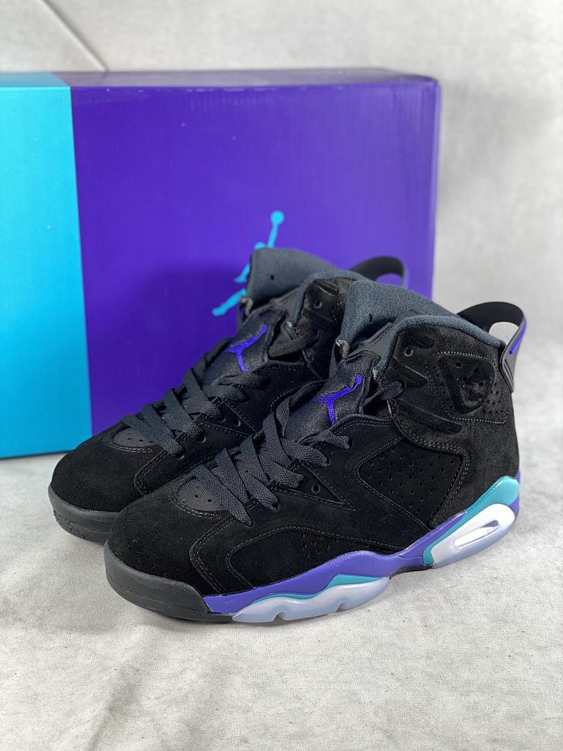 Air Jordan 6 Retro "Aqua" Black Bright Concord Aquatone Men's Sneakers CT8529-004