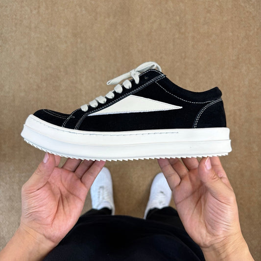 Rick Owens DRKSHDW Abstract Low Sneaker Black Milk