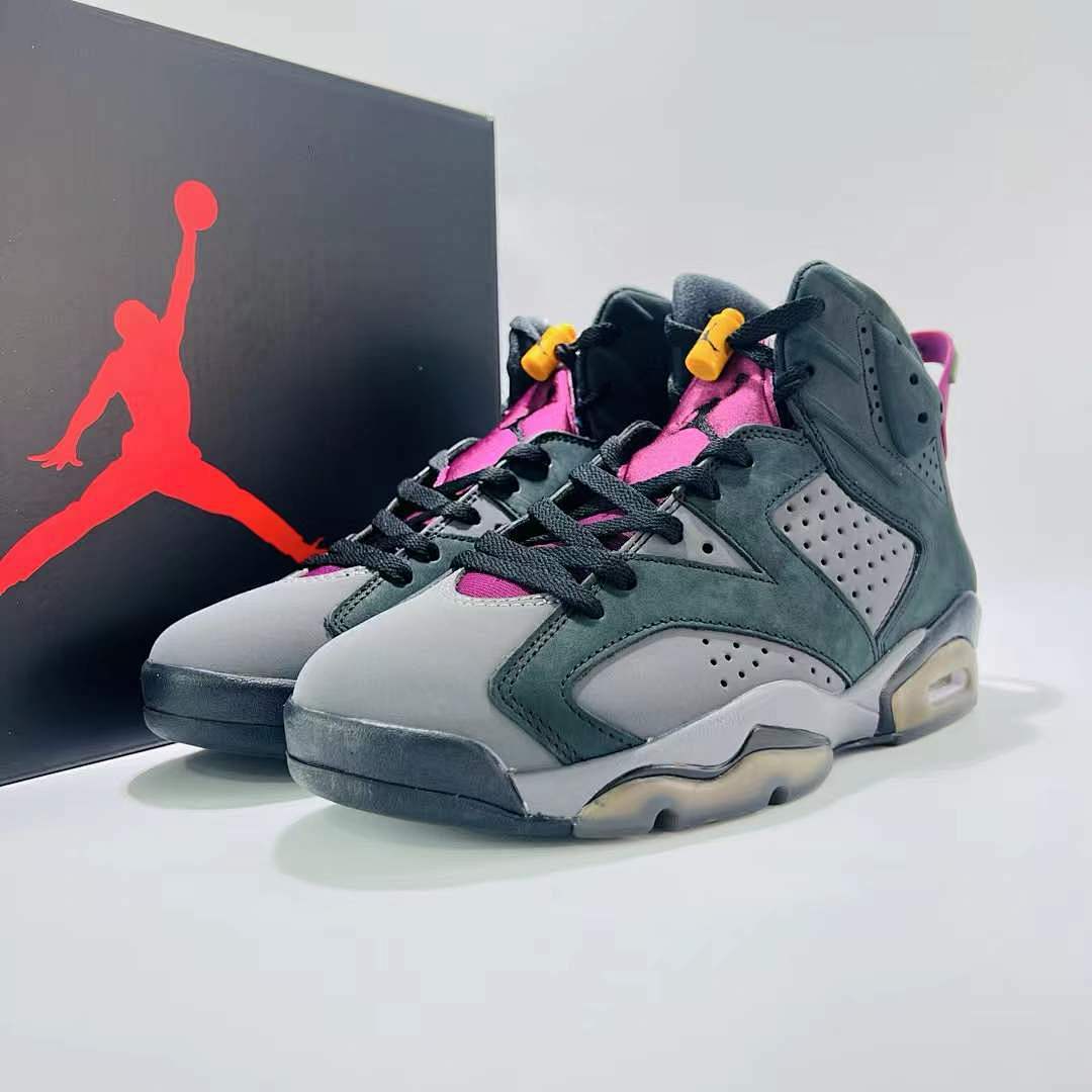 Air Jordan 6 Retro 'Bordeaux' CT8529-063 Nike Black Grey Pink Yellow Sneakers Shoes Trainers