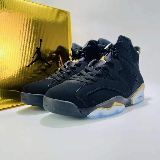 Nike Air Jordan 6 Retro DMP Defining Moments Pack 2020 Black Gold Sneakers CT4954-007 Men's Shoes