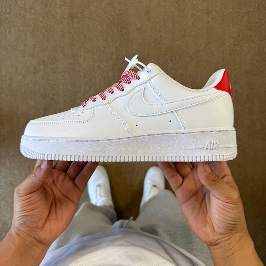Nike Air Force 1 Low '07 Gingham White University Red FN7793-100