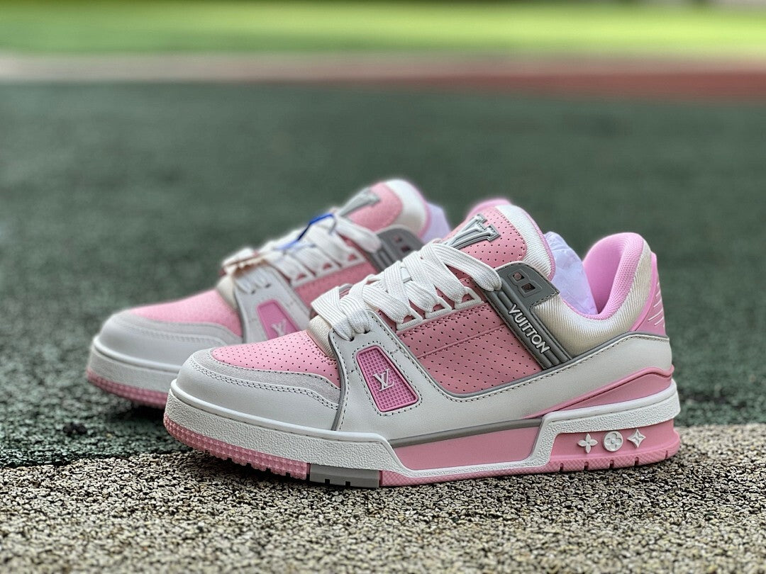 Louis Vuitton LV Trainer Sneaker Pink White
