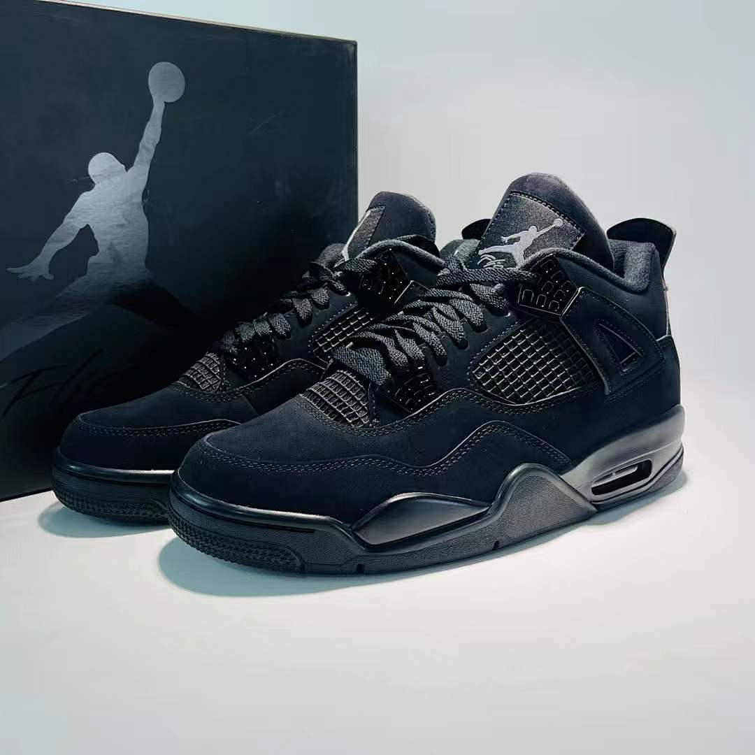 Nike Air Jordan 4 Retro Black Cat 308497-002 Men's Sneakers