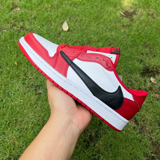 Air Jordan 1 Low White Black Varsity Red 553558-118