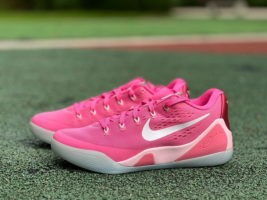 Nike Kobe 9 EM Low "Pink Fire" White Light Photo Blue 646701-616