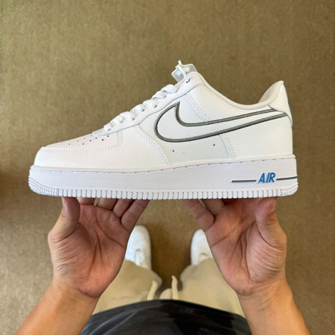 Nike Air Force 1 '07 White Wolf Grey Hyper Royal CW7577-101