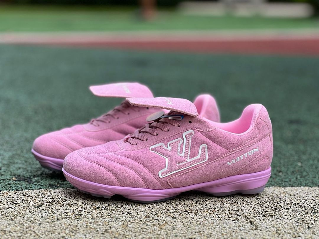 Louis Vuitton Pink Suede Football Boots