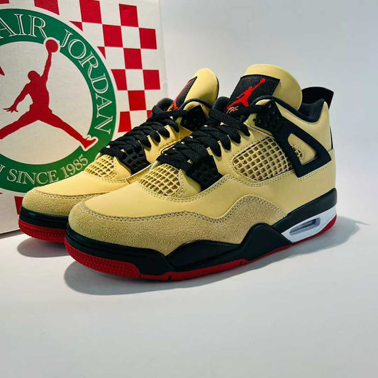 Nike Air Jordan 4 Retro Lightning Tour Yellow Black Red Shoes CT8527-700