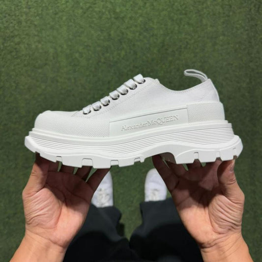Alexander McQueen Tread Slick Lace-up Sneaker White 611705W4L329000
