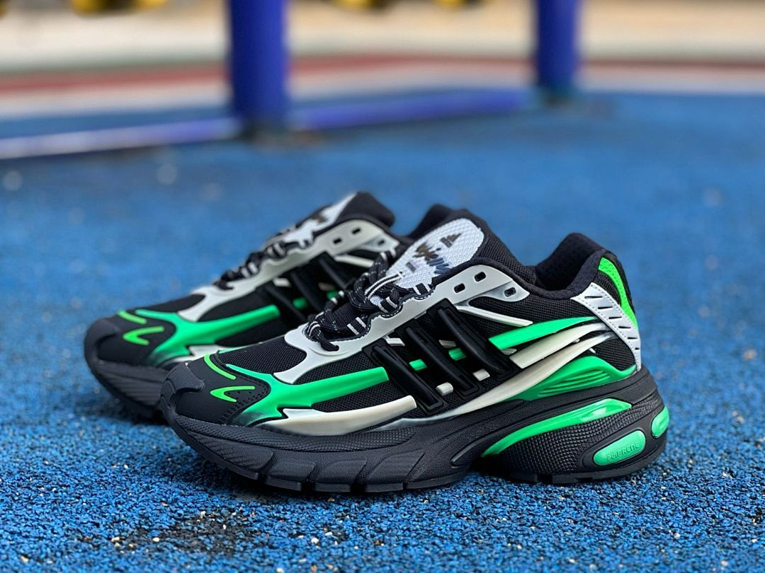 Adidas Response CL Core Black Lucid Green Cloud White ID2176 Men's Women's Retro Running Shoes