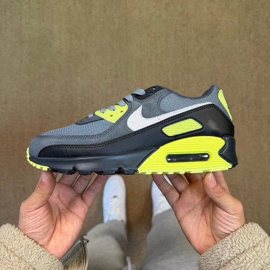 Nike Air Max 90 Black Cool Grey White Volt CN8490-001 Sneakers