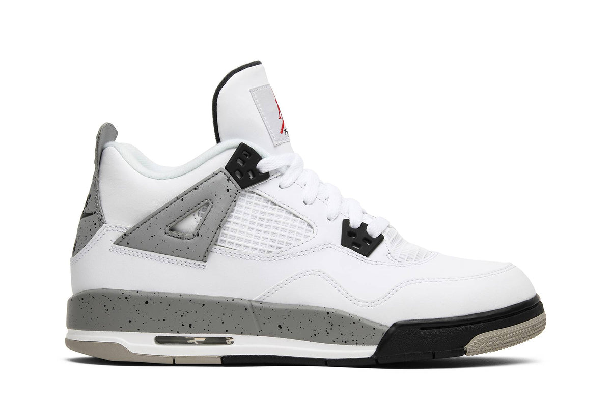 ( Grade School ) Air Jordan 4 Retro OG BG 2016 White Cement 836016-192