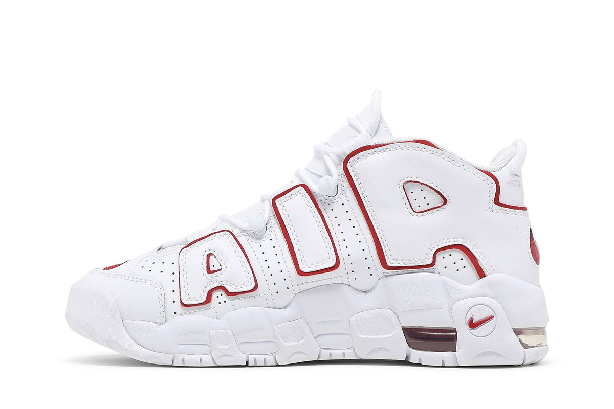 ( Grade School ) Nike Air More Uptempo 2021 White Varsity Red DJ5988-100