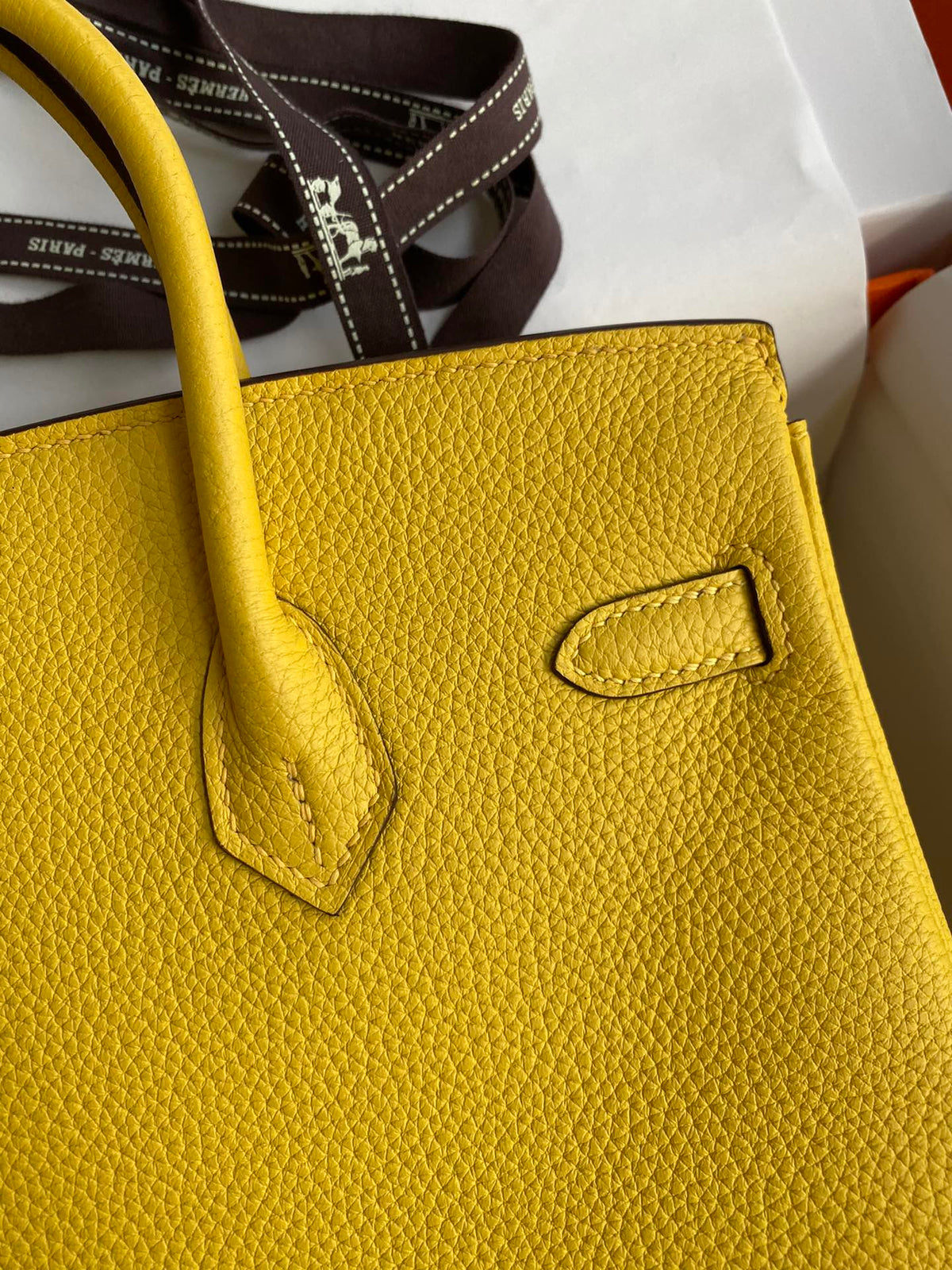 Hermès Birkin Bag Yellow Leather with Silver Hardware