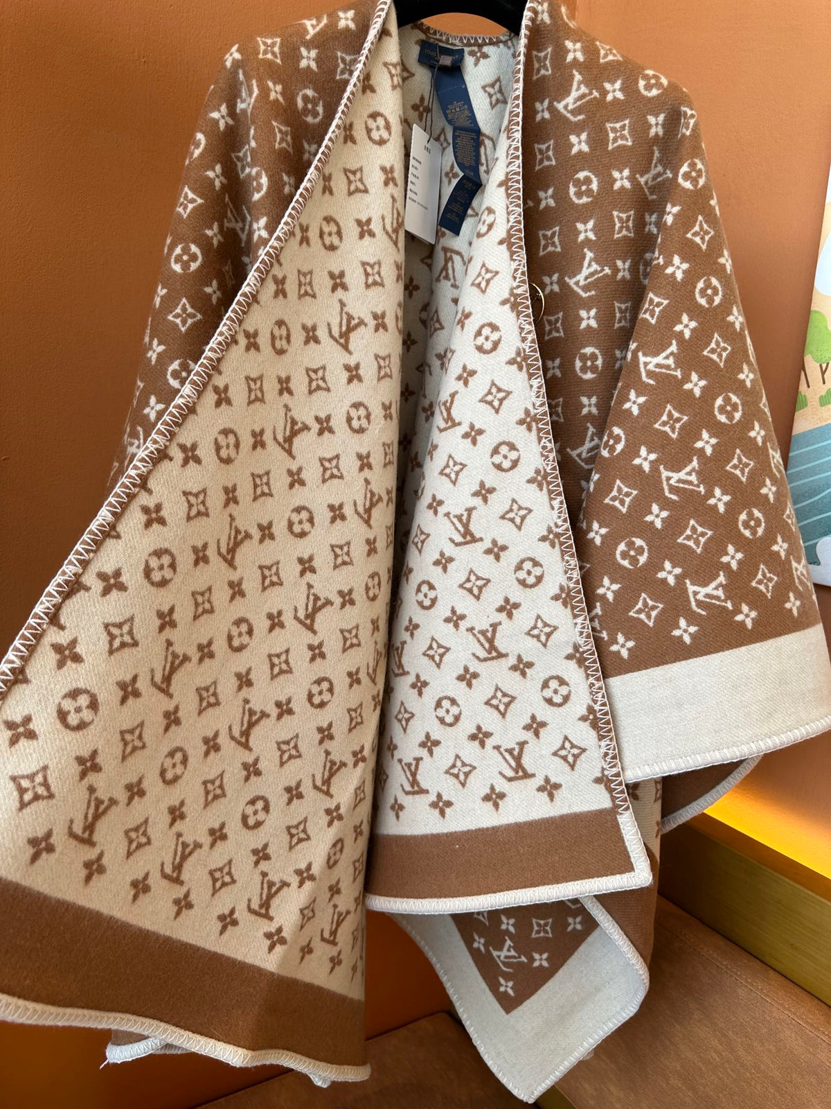 Louis Vuitton Monogram Classic Blanket - Brown and Beige Luxury Wool Cashmere Blend Throw