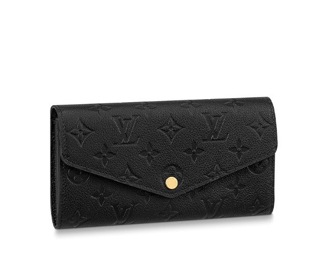 Louis Vuitton Sarah Wallet Monogram Empreinte Leather Noir Black